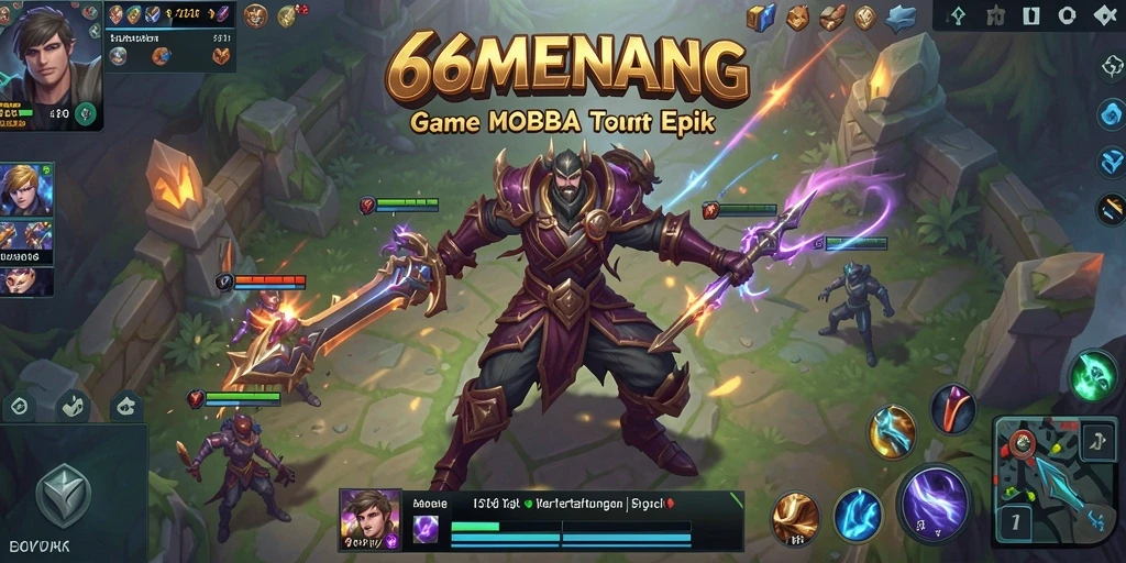 Tampilan seru gameplay 66MENANG dengan karakter beraksi.