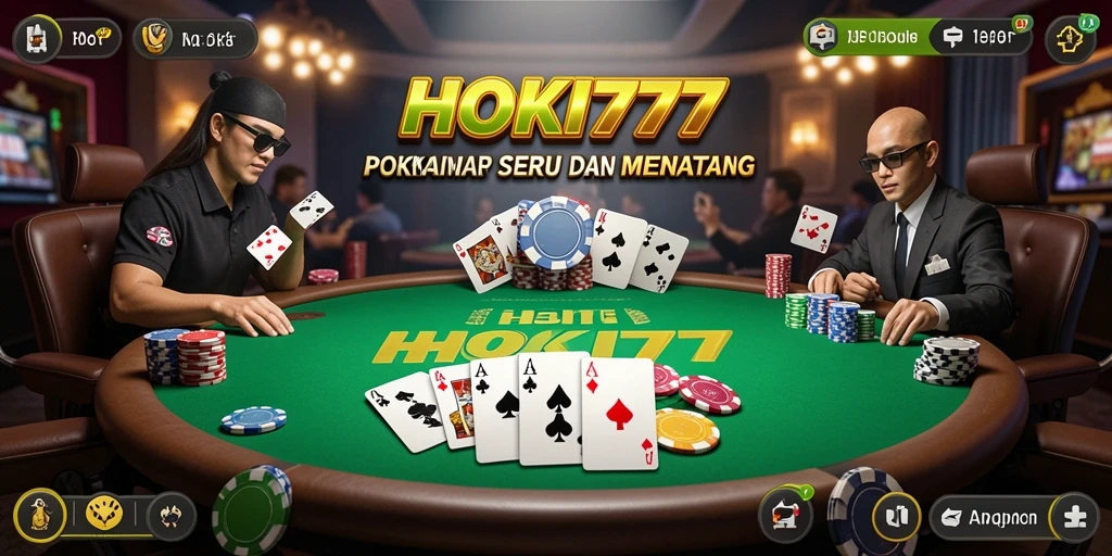 Screenshot HOKI777 menampilkan aksi seru permainan Poker.