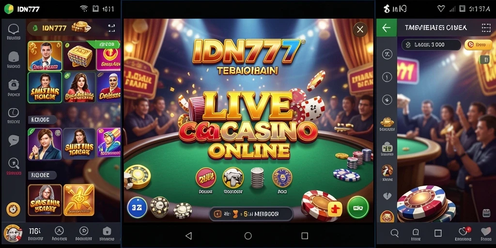 Tampilan gameplay Live Casino yang mendebarkan di IDN777.