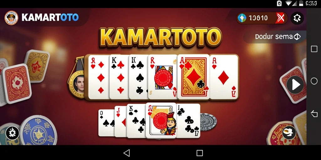 Tangkapan layar permainan KAMARTOTO yang menampilkan aksi seru bermain domino.