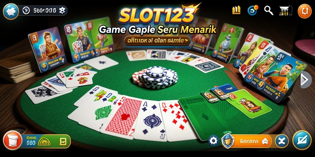 SLOT123 menampilkan gameplay Gaple yang seru dan interaktif.