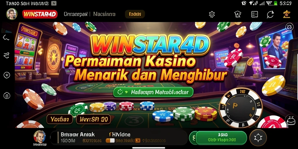 Tampilan gameplay Kasino yang mendebarkan di WINSTAR4D.